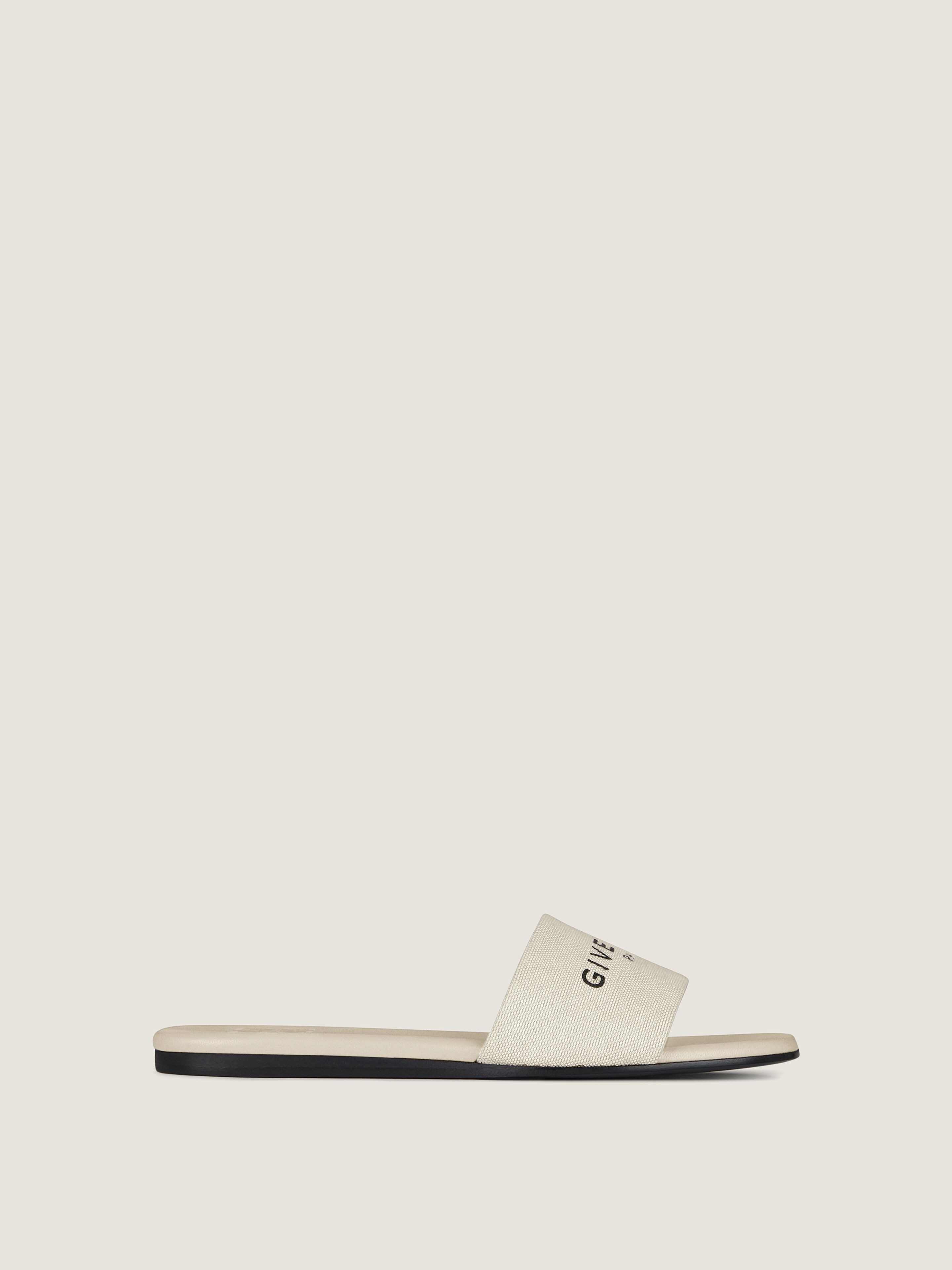 4G flat mules in canvas